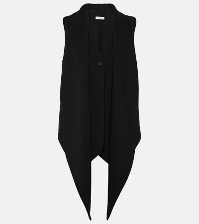 Ferragamo Scarf-neck Suiting Vest In Black