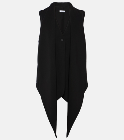 FERRAGAMO DRAPED VIRGIN WOOL VEST