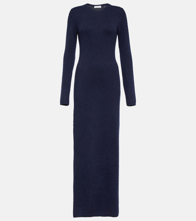 Gabriela Hearst Brogan Cashmere And Silk Maxi Dress In Blue