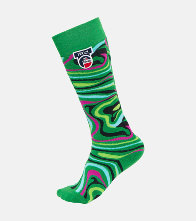 Pucci X Fusalp Printed Socks In Multicoloured