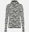 JET SET ZOEY ZEBRA-PRINT JACQUARD HOODIE