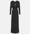 Christopher Esber Arced Dolman Maxi Dress In Black