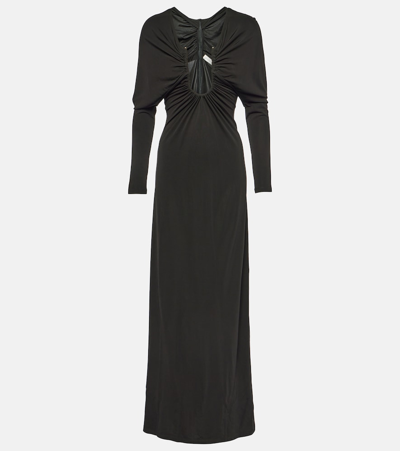 Christopher Esber Arced Dolman Maxi Dress In Black