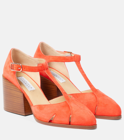 Gabriela Hearst Hawes Suede Pumps In Tonic Orange