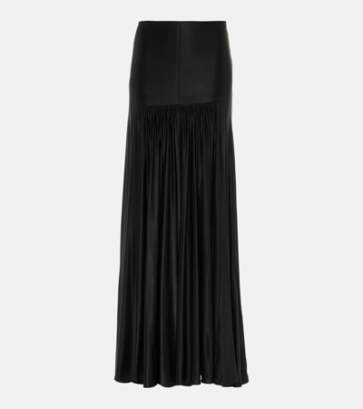 Rabanne Ruched Maxi Skirt In Black