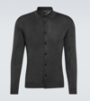 Tom Ford Silk Shirt In Charcoal Melange