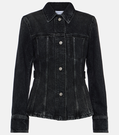 Ferragamo Woman Denim Jacket In Black