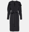 Joseph Womens Black Danville Drape-sleeve Silk-crepe Knee-length Dress In Black