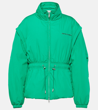 Marant Etoile Cotton-blend Blouson Jacket In Emerald