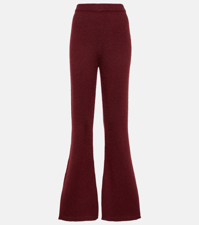 Gabriela Hearst Niven Cashmere And Silk Pants In Deep Bordeaux