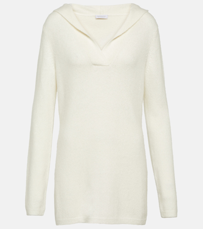 Gabriela Hearst Lunn Cashmere And Silk Hoodie In Ivory