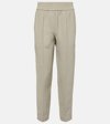 Brunello Cucinelli Twill Tapered Pants In Jackfruit