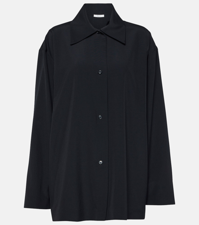 The Row Rigel Wool Blouse In Black