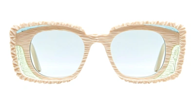 Kuboraum Mask T7 - Scala Dei Turchi Sunglasses In Ivory