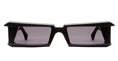 Kuboraum Mask X21 - Black Matte Cut Sunglasses In Matte Black