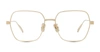 Givenchy Gold Square Glasses In Gold