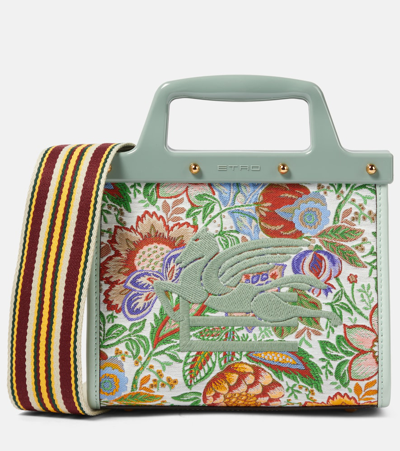 Etro Love Trotter Small Embroidered Tote Bag In .mult