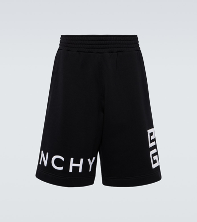 Givenchy 4g Fleece Bermuda Shorts In Black