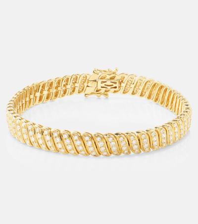 Anita Ko Zoe Thin 18-karat Gold Diamond Bracelet