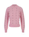 RABANNE PINK PULLOVER WITH CRYSTALS