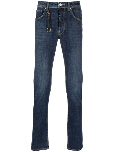 Incotex Blue Jeans Misto Cotone Indaco In Blue