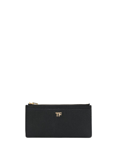 Tom Ford Portafoglio Pelle Nero In Black