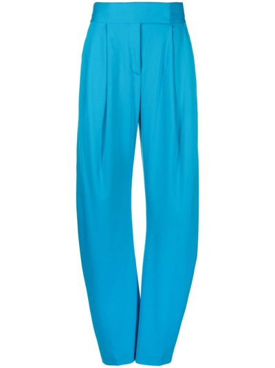 Attico Gary Virgin-wool Trousers In Blue
