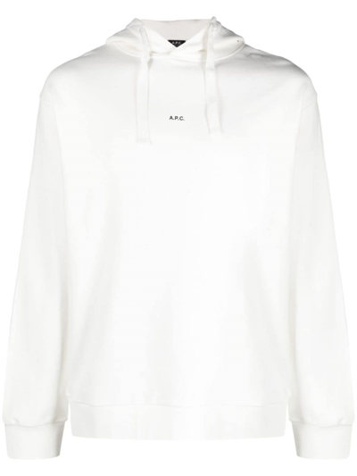 Apc White Larry Hoodie