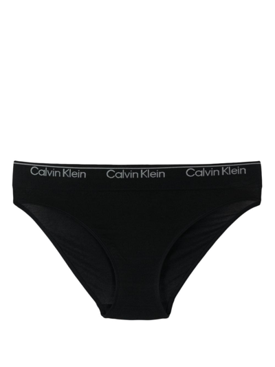 Calvin Klein Underwear Slip Con Stampa In Black