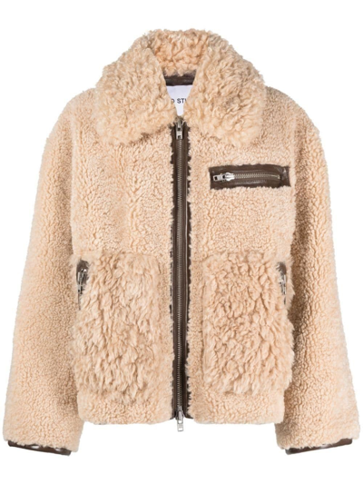 Stand Studio Beige Joann Faux-shearling Jacket
