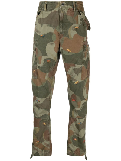 Polo Ralph Lauren Camouflage-pattern Cotton Cargo Trousers In Multi