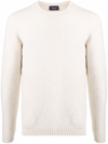 Drumohr Crewneck Wool Jumper In Black