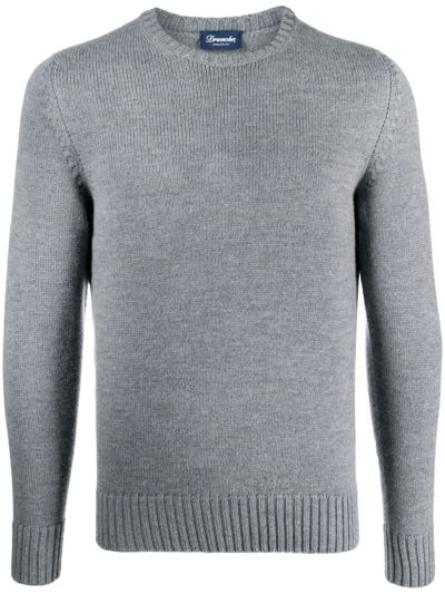 Drumohr Round Neck Jumper In Grey