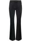 Twinset Mid-rise Flared Jeans In Blue