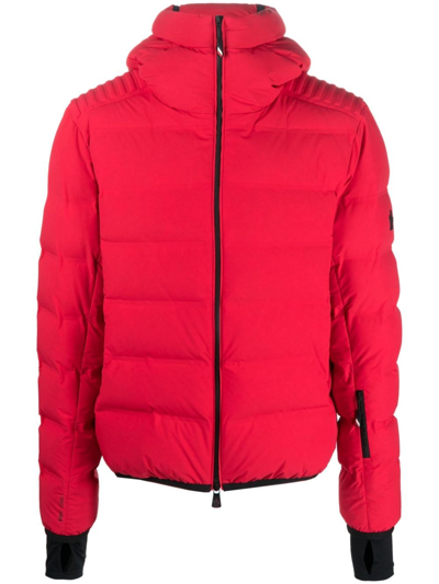 Moncler Lagorai Nylon Down Ski Jacket In Red