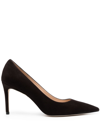 Stuart Weitzman Tacchi Pelle Di Vitello Nero In Black