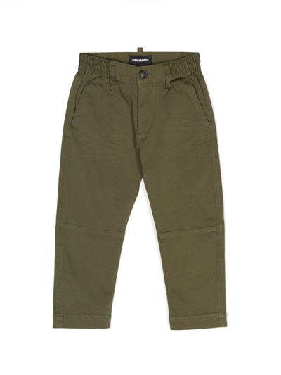 Dsquared2 Babies' Tapered Chino Trousers In Green