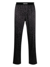 Tom Ford Reflective Leopard Print Pyjamas In Blue
