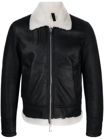 Tagliatore Giubetto Shearling Nero In Black