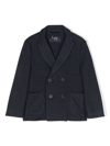 Il Gufo Double-breasting Striped Blazer In Blue