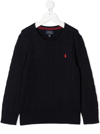 Polo Ralph Lauren Kids' Toddler And Little Boys Cable-knit Cotton Sweater In Blue