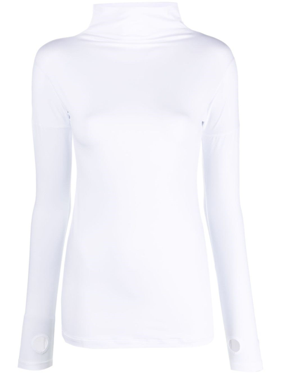 Barena Venezia Thumb-slots High-neck Top In White