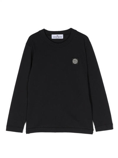 Stone Island T-shirt Cotone Blu In Blue