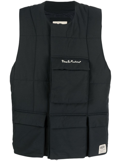 Deus Gilet Misto Cotone/poliestere Nero In Black