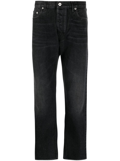 Off-white Jeans Cotone Nero In Gray