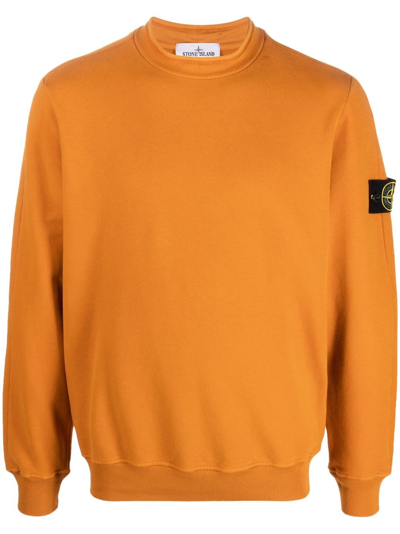 Stone Island Man Sweatshirt In Orange