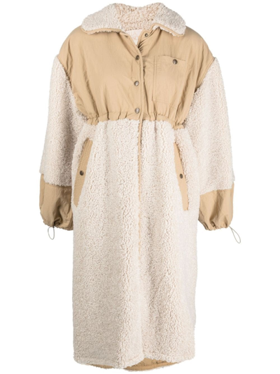 Ulla Johnson Killian Logo-patch Oversized Coat In Brown