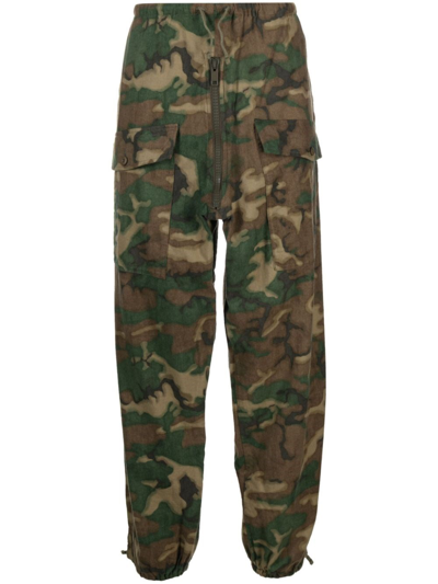 Givenchy Camo Print Drawstring Trousers In Camouflage