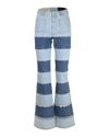 Andersson Bell Mahina Patchwork-stripe Jeans In Blu