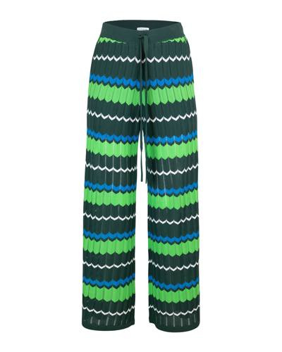 P.a.r.o.s.h Geometric Knit Trousers In 822